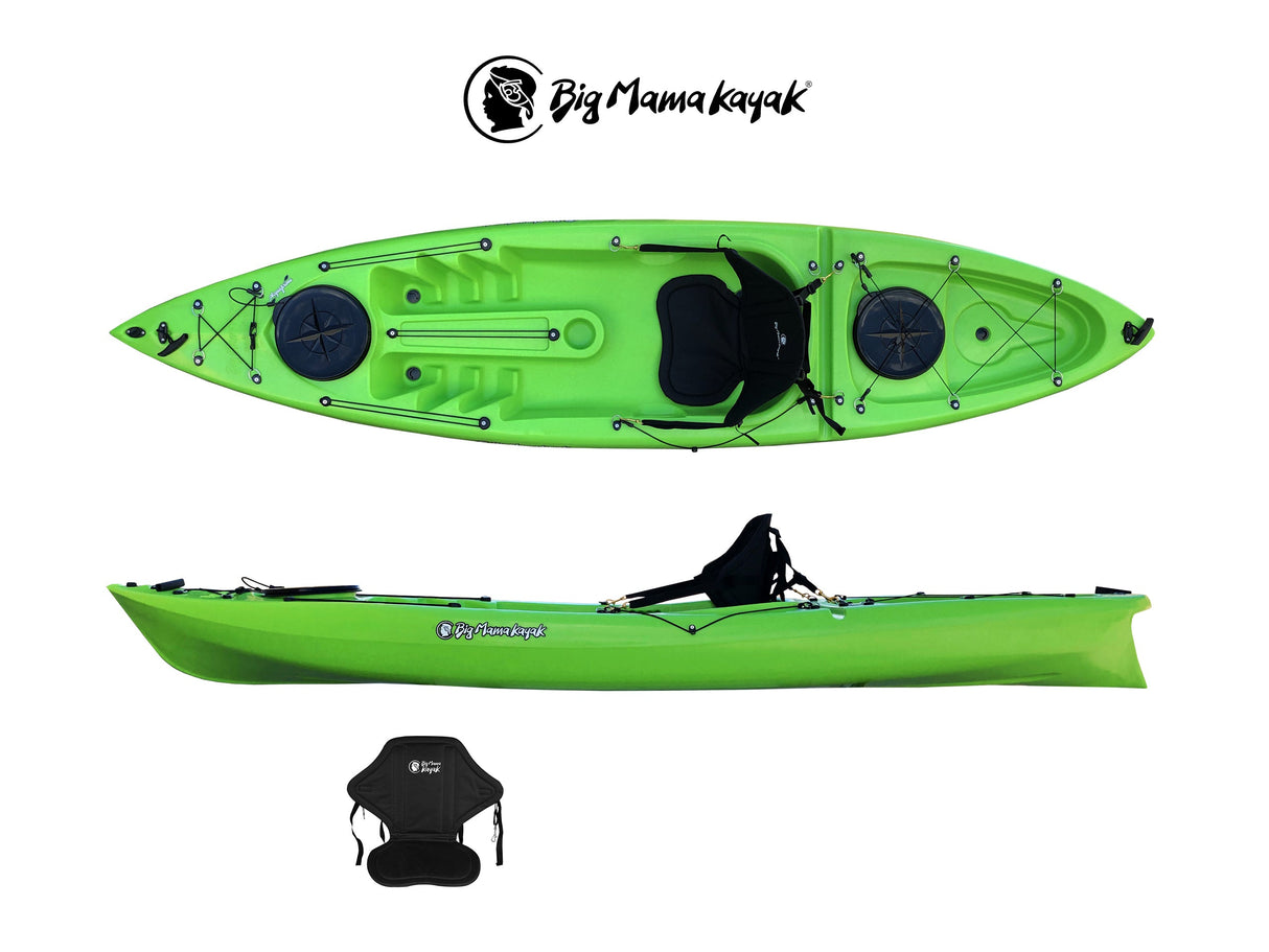 Canoa monoposto Acquaprima Big Mama Kayak monoposto da 310 cm + 2 gavoni + 1 seggiolino (PACK 2) - TIMESPORT24