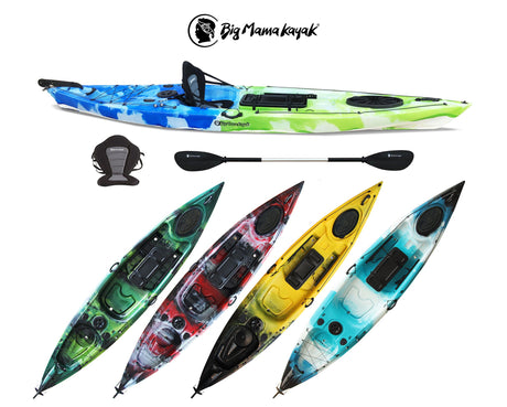 Prestige 4.0 Fishing Big Mama Kayak V.2020 Canoa 400 Cm Con 2 Portacanne+ 3 Gavoni + Timone+ Pagaia + Seggiolino - TIMESPORT24