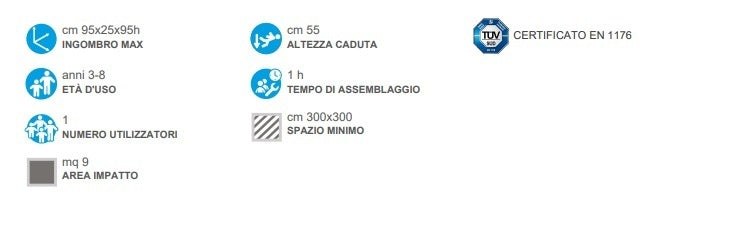 Gioco A Molla Papera 1 Posto In Legno Da Interrare Cod.508P A/B Giochipark - En 1176 Certificati Tuv - TIMESPORT24