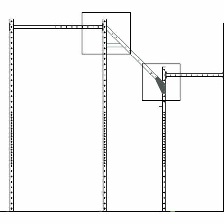 Coppie staffe di collegamento montanti 360/270 per salto quota LINEA GABBIE CROSSTRAINING & CALISTHENICS INDOOR cod. AG60-SQ - TIMESPORT24