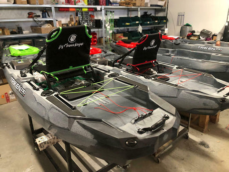 PACK KAYAK A PEDALI TRIKEN 330 BIG MAMA KAYAK CANOA MONOPOSTO FISHING SISTEMA DI PEDALI + GARMIN STRIKER VIVID 5CV ECOSCANDAGLIO - TIMESPORT24